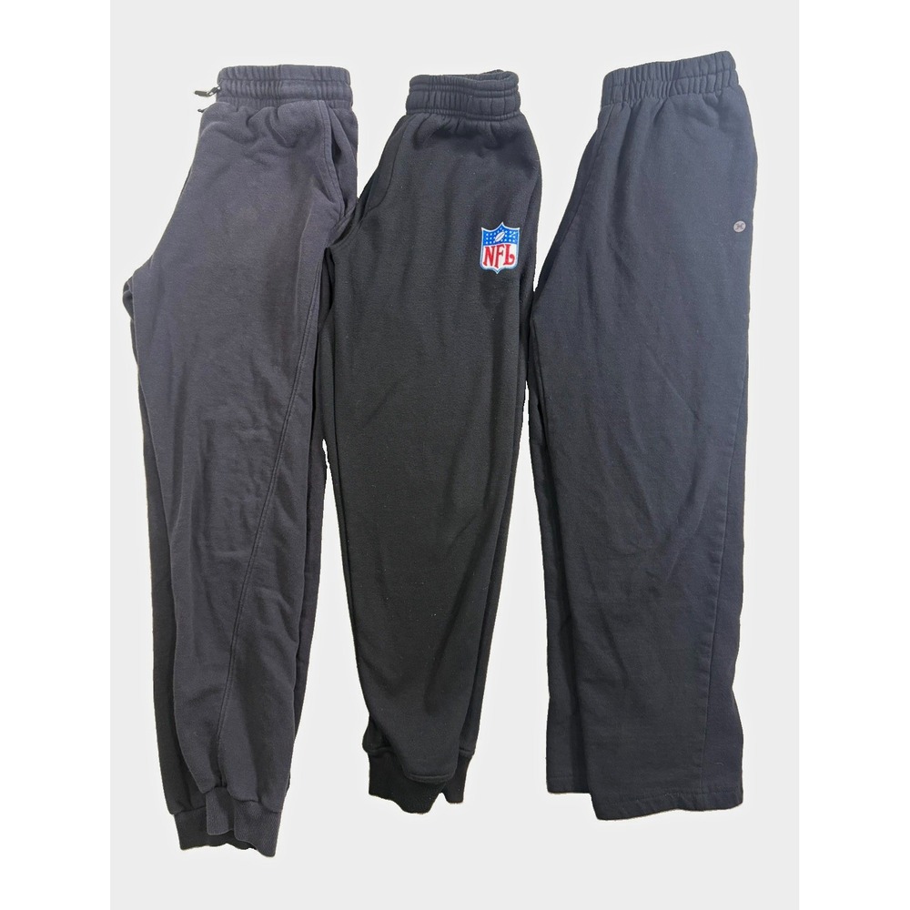 Kids Boys Sweatpants Joggers Lot of 3 Black Gray NFL RBX Size XL 14-16